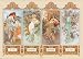Alphonse Mucha (4 Seasons, Huge) Art Poster Print - 39" X 55"