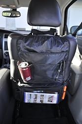 Insulated Car Seat Back Travel Organizer - Black