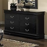 Carrington Black 6 Drawer Dresser