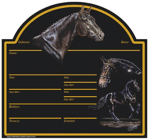 Stalltafel Warmblut - Christina Bötzel Reitsport Pferd Pferde Stallschild Schild Reiten Geschenk Deko