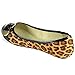 Alpine Swiss Daphne Womens Black Cheetah Print Gold Buckle Cap Toe Flats