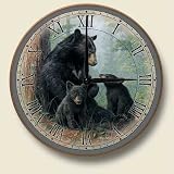 Wood wall clock Black Bear ~ code 259