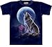 Howling Wolf T-Shirt by The Mountain 100% Cotton Short Sleeve fitsl Kids, Teens & Adults