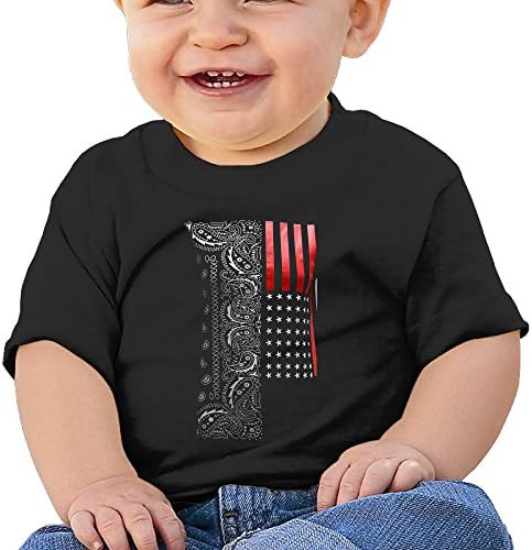 Baby's California Republic Red Flag T Shirt Baby Black