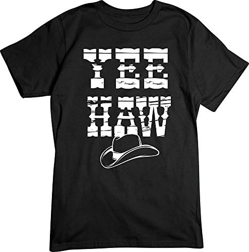 BuckNDoe Men's Yee Haw 2 Basic T-Shirt 2X Black