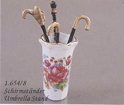 Reutter Porcelain Miniature Umbrella Stand- Dollhouse Miniature
