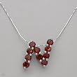Necklace With 3.60ctw Genuine Garnets 925 Sterling silver Length 16in