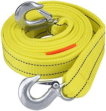 Tow Strap Recovery Strap Rope with Hooks 1.8 Inch x 13 Feet, 11023 LB Capacity