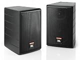 JBL Control Monitor High Performance Bookshelf Loudspeaker with Wall-Mount Brackets (Black)