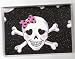 Debit Check Card Gift Card Drivers License Holder Made with Girly Skull Crossbones Fabric