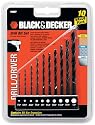 Black & Decker 15557 10-Piece Drill Bit Set