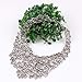 Qiyun (TM) Graffiti Art Deco Filigree Hollow Out Tibet Silver Tribal Necklace Earrings Set