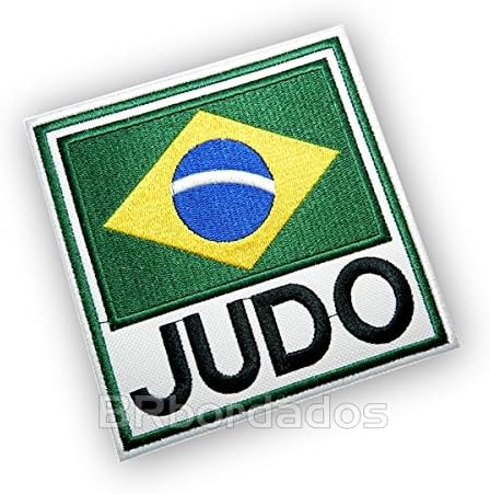 Atm070 Judo Brazil Flag Embroidered Patch Iron or Sew