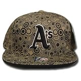 MLB OAKLAND ATHLETICS FLAT BILL HAT CAP BLACK SIZE 8
