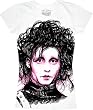 Edward Scissorhands Big Face Airbrush Junior White T-shirt Tee