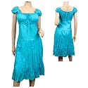 Blue Cotton Empire Waist Plus Size SunDress
