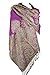 Achillea Luxurious Big Paisley Jacquard Layered Woven Pashmina Shawl Wrap Scarf Stole (Dark Magenta)