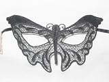 Black Macrame Butterfly Colombina Venetian Masquerade Mask P161-6