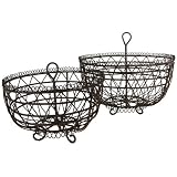 Jardin Wire Baskets -Set of 2 Sizes, Rust Color