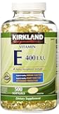 Kirkland Signature Vitamin E 400 I.U. 500 Softgels, Bottle