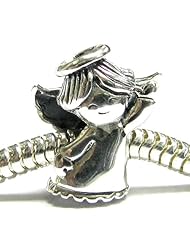 Sterling Silver Dancing Angel Happy Face Smile Bead For Pandora Chamilia Baigi Troll European Story Charm Bracelets