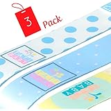 Pacifier Clip Holder Unisex Baby Styles Elastic Loop & Plastic Clips 3 Pack 2 sided Design, Soothing Teething Ring Best Shower Gift Set with Free Teething Ring by TatiBaby