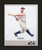 New York Yankees Framed Lou Gehrig New York Yankees Lithogaph By Michael Mellett MLB Baseball