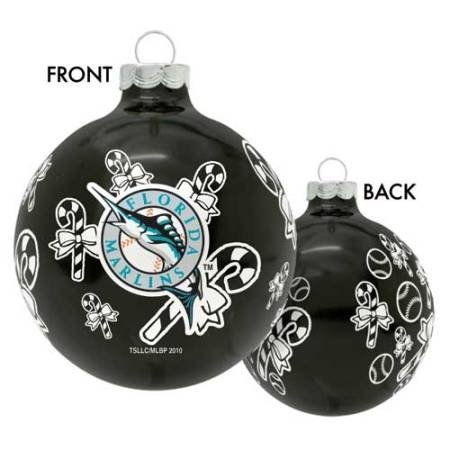Florida Marlins MLB Traditional Round Ornament