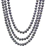 HinsonGayle Handpicked 8.5-9mm Multicolor Black Circlé Baroque Freshwater Cultured Pearl Rope 65
