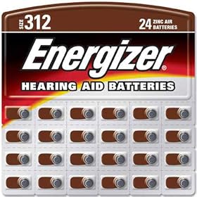 Energizer Zinc Air Hearing Aid Batteries SIZE 312 - 24 ct