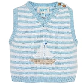 The Children's Place Boys Sailboat Sweater Vest