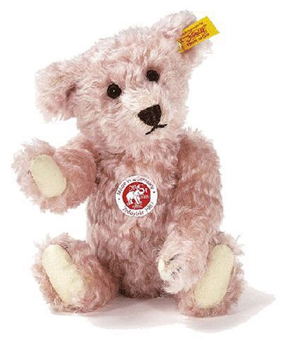 51jFP 3beBL Heirloom Quality Steiff Pink Teddy Bear 1907 Pink Mohair Plush Bear