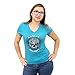Harley-Davidson Womens Willie G Calavera Sugar Skull Circle Teal Shirt