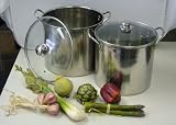  : Prime Pacific Trading Stainless Steel 12 and 16 Quart Stockpot Set with Glass Lids
