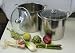 Kitchen & Housewares : Prime Pacific Trading Stainless Steel 12 and 16 Quart Stockpot Set with Glass Lids