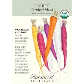 Organic Carnival Blend Carrot Seeds - 1 gram