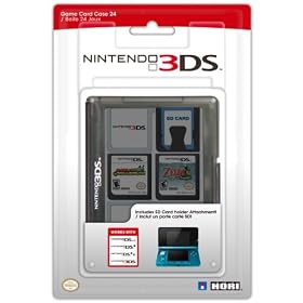 Hori Officially Licensed 3DS Game Card Case 24 (Black) (Nintendo 3DS/DSi/DSL)