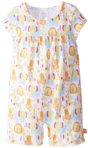 Zutano Baby-Girls Newborn Jungle Boogie Cap Sleeve Romper