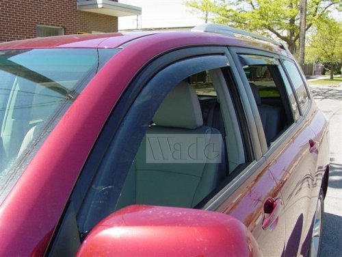 Wade Automotive Wind Deflector InChannel Window Visors4 Piece SmokeToyotaHighlander2008 to 2009