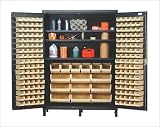 Quantum Storage Cabinet With 185 Bins - 60in. x 24in. x 84in. Size, Yellow