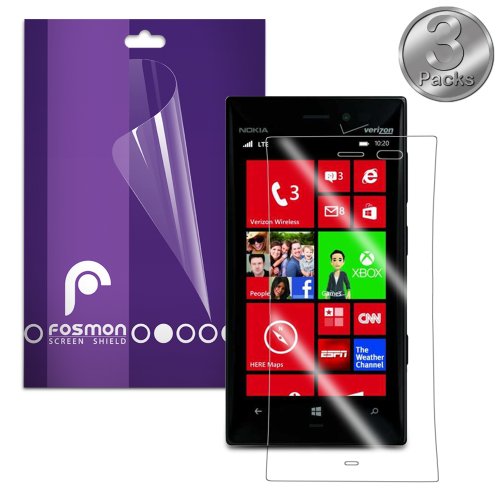 Fosmon Crystal Clear Screen Protector Shield for Nokia Lumia 928 - 3 Pack
