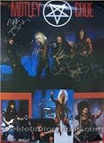 Motley Crue Signed Shout At The Devil Poster GAI Authenticated