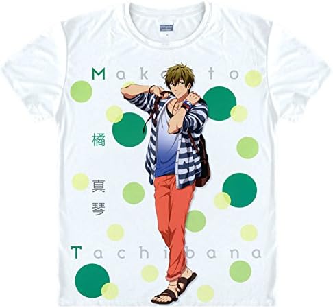 Jokester Free! Iwatobi Swim Club Rin Matsuoka Cosplay T Shirt Costume