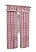 Buffalo Check Valance Window Curtains - 58 Inch Width, 14 Inch Length - Taupe Brown & Ivory White Plaid - Light Filtering Farmhouse Country Drapes for Bedroom Living & Dining Room by Achim Home Decor