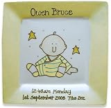 New Baby Plate Square Lemon