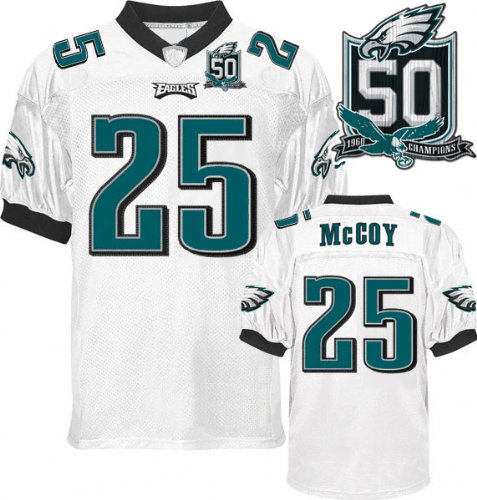 Philadelphia Eagles 25 Lesean Mccoy White Jerseys Authentic Football Jersey Size 48-56 (Please Select the Size When You Order, Can Do Drop Shipping)