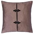 Decorative Handmade Silver-Grey & Black Thai Silk Cushion Cover / Pillow Sham