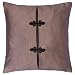 EXP Decorative Handmade Silver-Grey & Black Thai Silk Cushion Cover / Pillow Sham