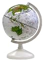 日本クリノス インテリアミニ地球儀・地勢図・日本語表記(ホワイト仕様) CRFS-105B