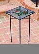 Winter Chickadees Square Glass Table Winter Chickadees Square Glass Table
